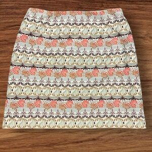LOFT Shimmer Mosiac Shift Mini Skirt